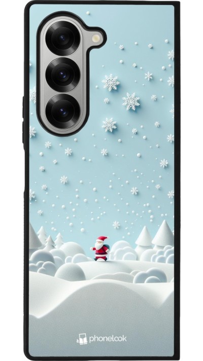 Samsung Galaxy Z Fold6 Case Hülle - Silikon schwarz Weihnachten 2023 Kleiner Vater Schneeflocke