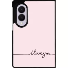 Coque Samsung Galaxy Z Fold8 - Silicone rigide noir Valentine 2023 i love you writing