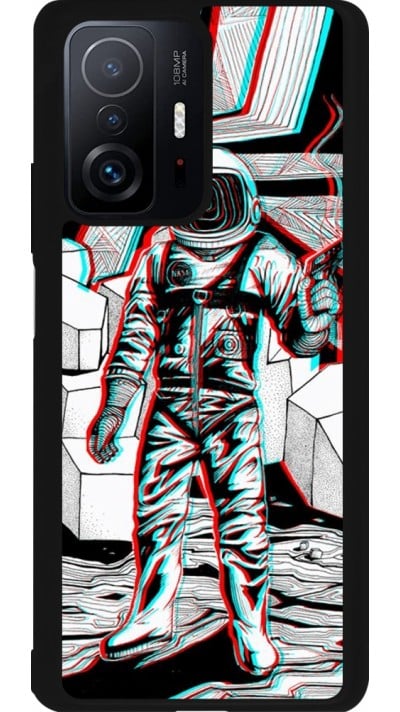 Coque Xiaomi 11T - Silicone rigide noir Anaglyph Astronaut