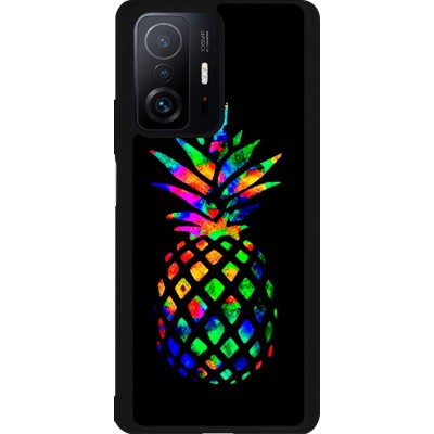 Xiaomi 11T Case Hülle - Silikon schwarz Ananas Multi-colors