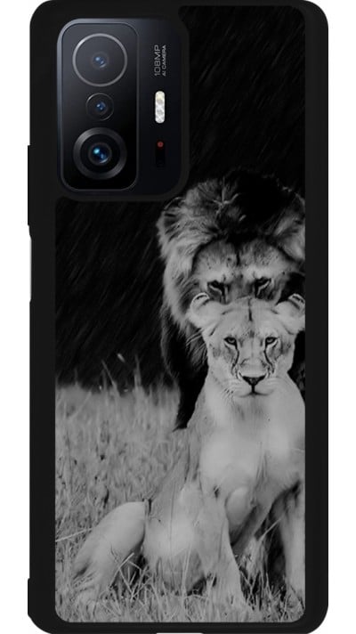 Coque Xiaomi 11T - Silicone rigide noir Angry lions