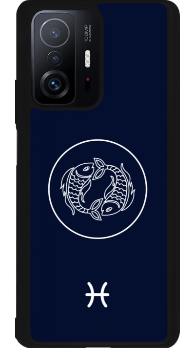 Coque Xiaomi 11T - Silicone rigide noir Astrologie Poissons