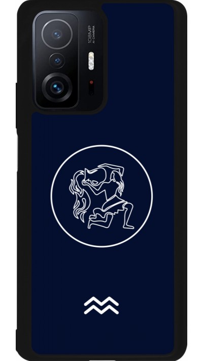 Coque Xiaomi 11T - Silicone rigide noir Astrologie Verseau