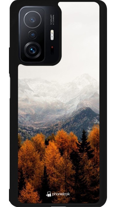 Coque Xiaomi 11T - Silicone rigide noir Autumn 21 Forest Mountain