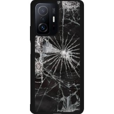 Coque Xiaomi 11T - Silicone rigide noir Broken Screen