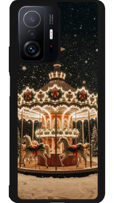 Coque Xiaomi 11T - Silicone rigide noir Christmas 25 Carousel
