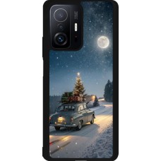 Coque Xiaomi 11T - Silicone rigide noir Christmas 25 Car with Tree Xmas
