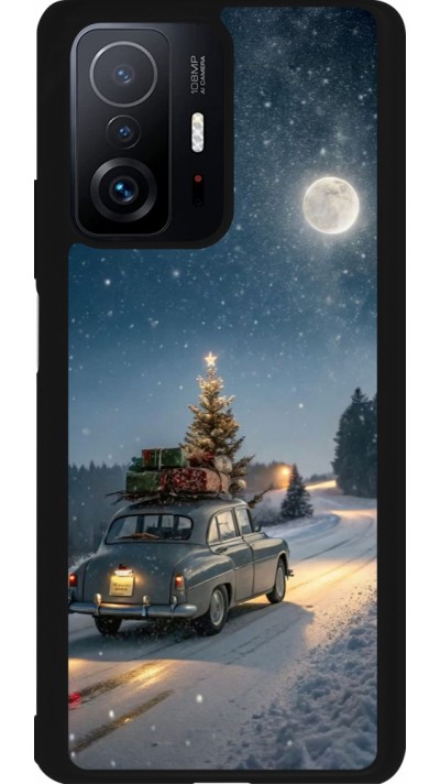 Coque Xiaomi 11T - Silicone rigide noir Christmas 25 Car with Tree Xmas