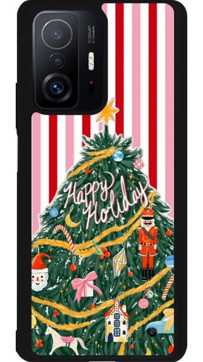 Coque Xiaomi 11T - Silicone rigide noir Christmas 25 Happy Holiday