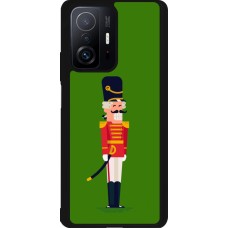 Coque Xiaomi 11T - Silicone rigide noir Christmas 25 Nutcracker Green