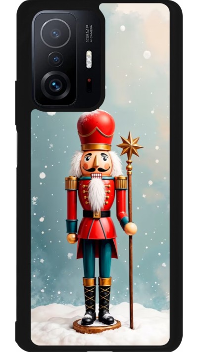 Coque Xiaomi 11T - Silicone rigide noir Christmas 25 Nutcracker Snow