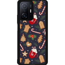 Coque Xiaomi 11T - Silicone rigide noir Christmas 25 Pattern Gingerbread House
