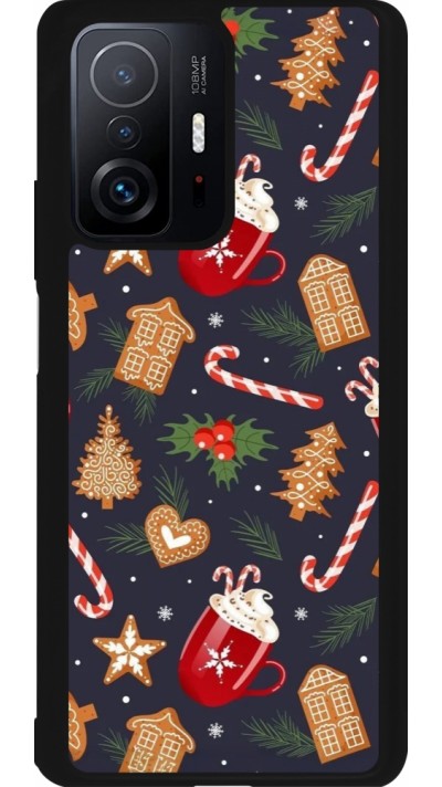 Coque Xiaomi 11T - Silicone rigide noir Christmas 25 Pattern Gingerbread House