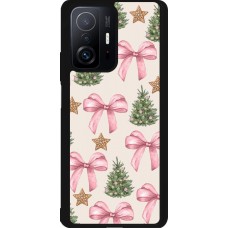 Coque Xiaomi 11T - Silicone rigide noir Christmas 25 Vintage Ribbons