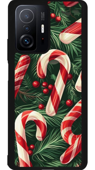 Coque Xiaomi 11T - Silicone rigide noir Christmas 25 Xmas Stick