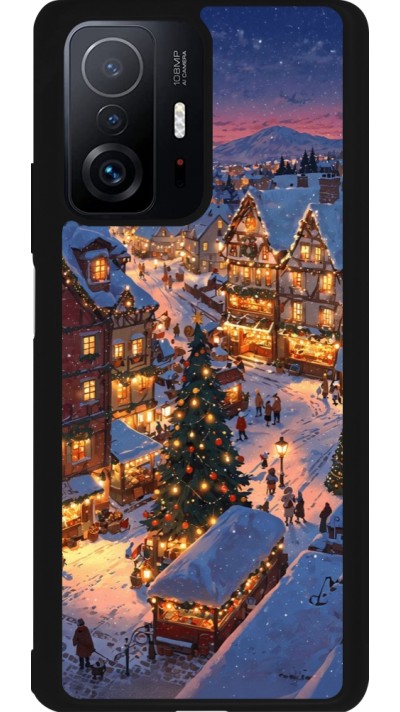 Coque Xiaomi 11T - Silicone rigide noir Christmas 25 Xmas Village