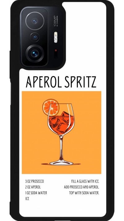 Coque Xiaomi 11T - Silicone rigide noir Cocktail recette Aperol Spritz