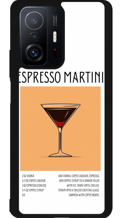 Coque Xiaomi 11T - Silicone rigide noir Cocktail recette Espresso Martini