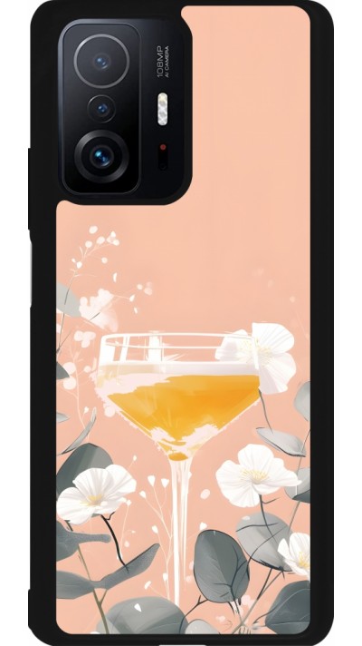 Coque Xiaomi 11T - Silicone rigide noir Cocktail Flowers