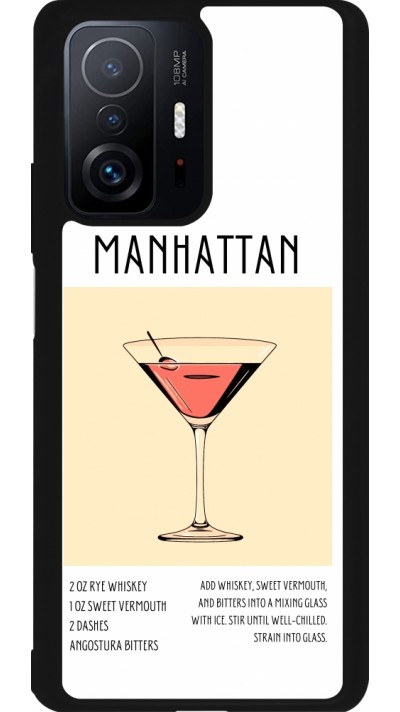Coque Xiaomi 11T - Silicone rigide noir Cocktail recette Manhattan
