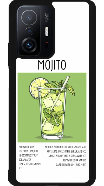 Xiaomi 11T Case Hülle - Silikon schwarz Cocktail Rezept Mojito