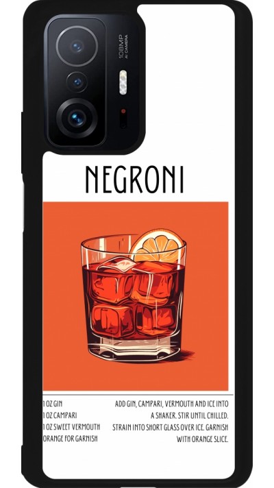 Coque Xiaomi 11T - Silicone rigide noir Cocktail recette Negroni