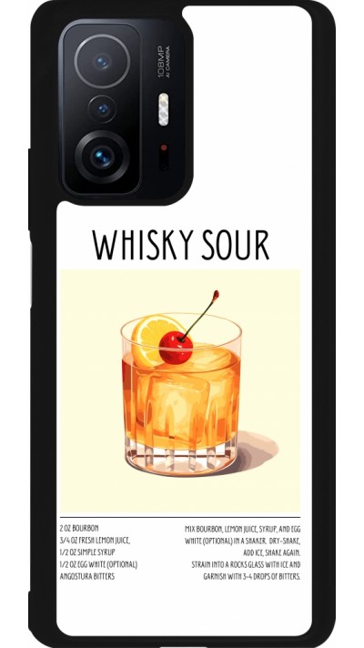 Coque Xiaomi 11T - Silicone rigide noir Cocktail recette Whisky Sour