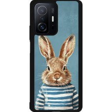 Xiaomi 11T Case Hülle - Silikon schwarz Easter 2026 Rabbit navy