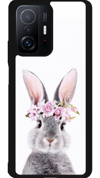 Coque Xiaomi 11T - Silicone rigide noir Easter 2023 flower bunny