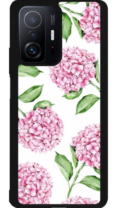 Coque Xiaomi 11T - Silicone rigide noir Easter 2024 pink flowers