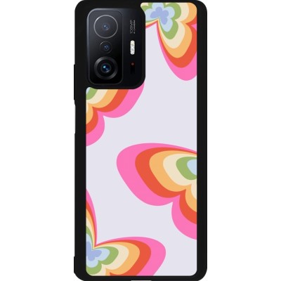 Xiaomi 11T Case Hülle - Silikon schwarz Easter 2024 rainbow butterflies