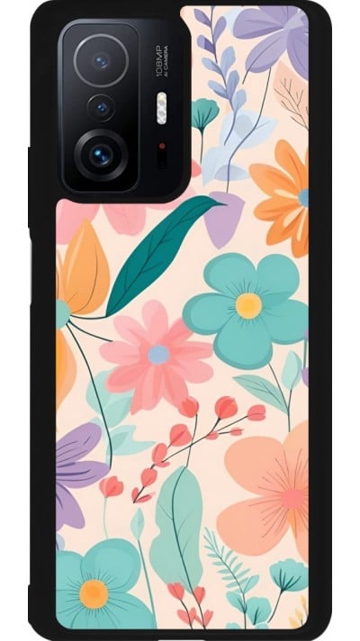 Coque Xiaomi 11T - Silicone rigide noir Easter 2024 spring flowers