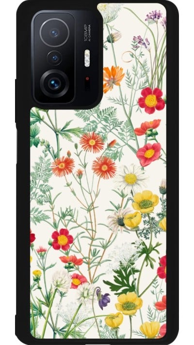Coque Xiaomi 11T - Silicone rigide noir Flora Botanical Wildlife