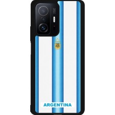 Coque Xiaomi 11T - Silicone rigide noir Maillot de football Argentine 2026 personnalisable