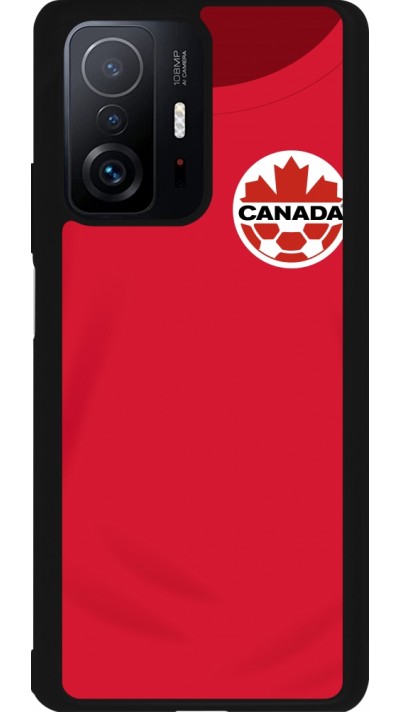 Coque Xiaomi 11T - Silicone rigide noir Maillot de football Canada 2022 personnalisable