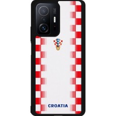 Coque Xiaomi 11T - Silicone rigide noir Maillot de football Croatie 2026 personnalisable