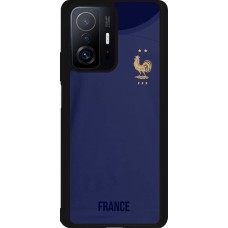 Coque Xiaomi 11T - Silicone rigide noir Maillot de football France 2022 personnalisable