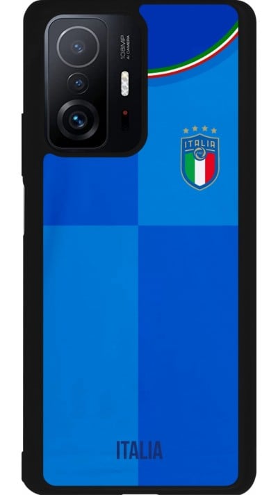 Coque Xiaomi 11T - Silicone rigide noir Maillot de football Italie 2022 personnalisable