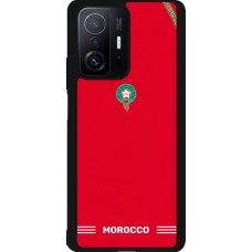 Coque Xiaomi 11T - Silicone rigide noir Maillot de football Maroc 2026 personnalisable