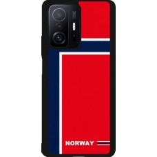 Coque Xiaomi 11T - Silicone rigide noir Maillot de football Norvège 2026 personnalisable