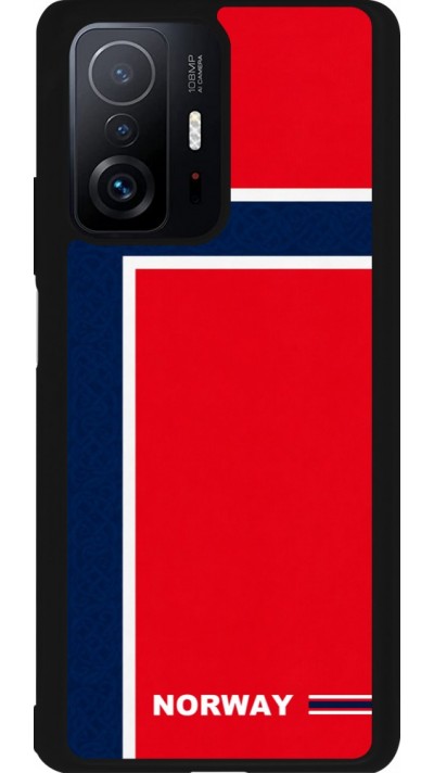 Coque Xiaomi 11T - Silicone rigide noir Maillot de football Norvège 2026 personnalisable