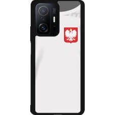 Coque Xiaomi 11T - Silicone rigide noir Maillot de football Pologne 2022 personnalisable