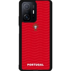 Coque Xiaomi 11T - Silicone rigide noir Maillot de football Portugal 2026 personnalisable