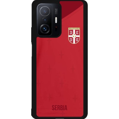 Coque Xiaomi 11T - Silicone rigide noir Maillot de football Serbie 2022 personnalisable