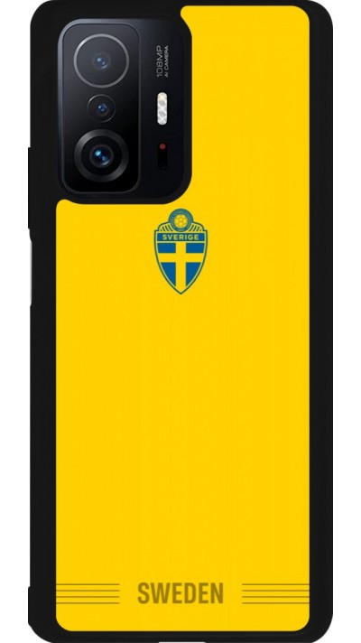 Coque Xiaomi 11T - Silicone rigide noir Maillot de football Suède 2026 personnalisable