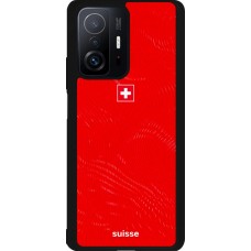 Coque Xiaomi 11T - Silicone rigide noir Maillot de football Suisse 2026 personnalisable