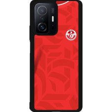 Coque Xiaomi 11T - Silicone rigide noir Maillot de football Tunisie 2022 personnalisable