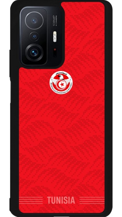 Coque Xiaomi 11T - Silicone rigide noir Maillot de football Tunisie 2026 personnalisable