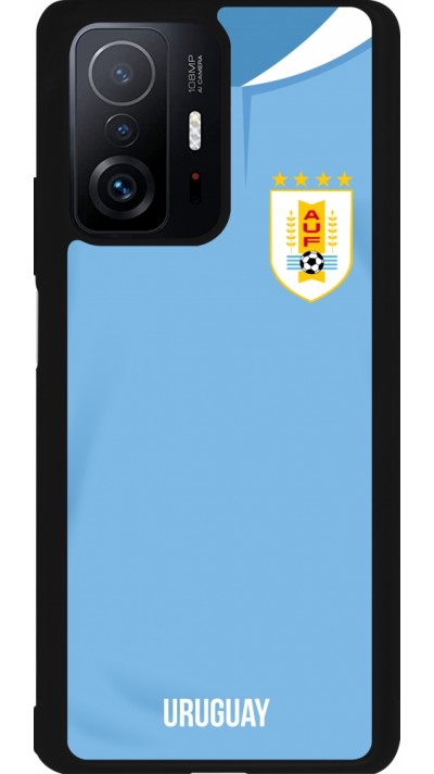 Coque Xiaomi 11T - Silicone rigide noir Maillot de football Uruguay 2022 personnalisable
