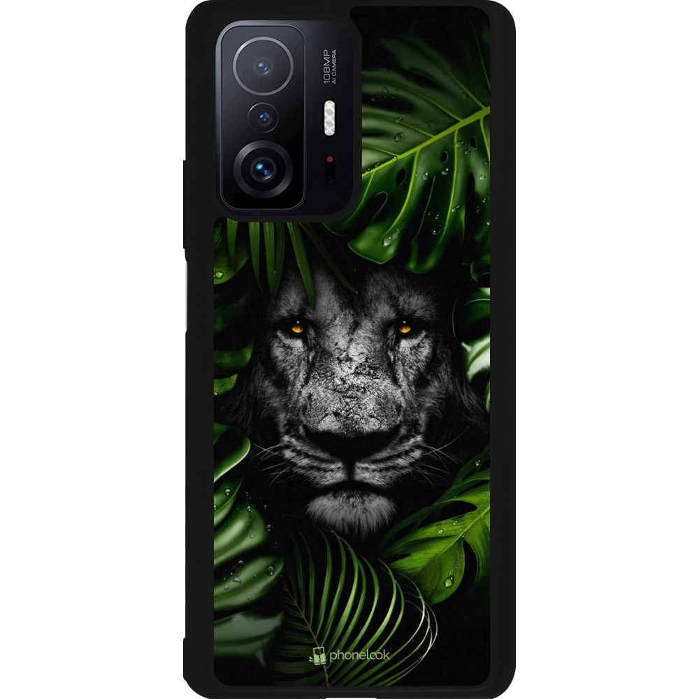 Coque Xiaomi 11T - Silicone rigide noir Forest Lion